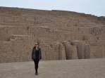 Visita às ruínas da Huaca Pucllana, em Miraflores, bairro de Lima - Peru